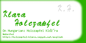 klara holczapfel business card